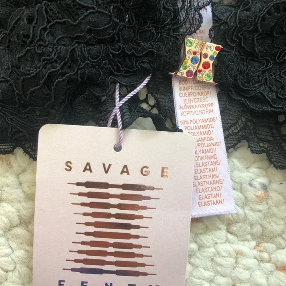 Savage X Fenty Black Lingerie Top - Picture 2 of 3
